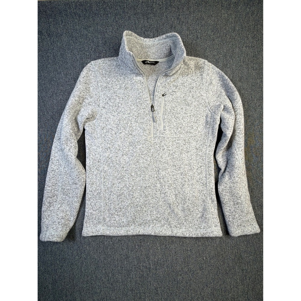 The‎ North Face Gordon Lyons Mens Small Grey Heather 1/4 Zip Fleece Pullover